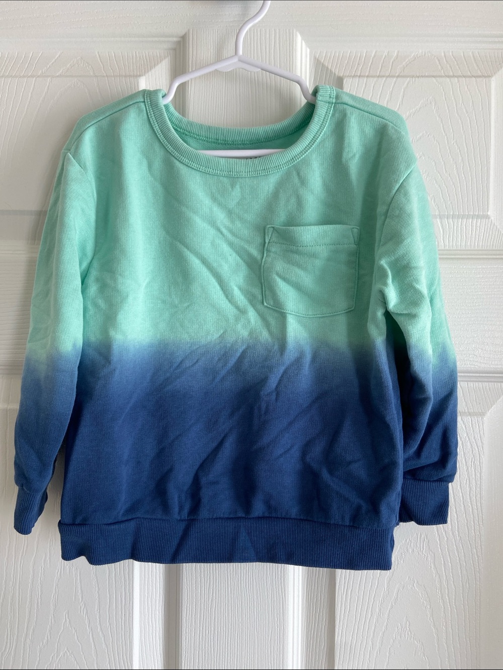 Old Navy Mint to Navy Ombre Crewneck Sweatshirt
